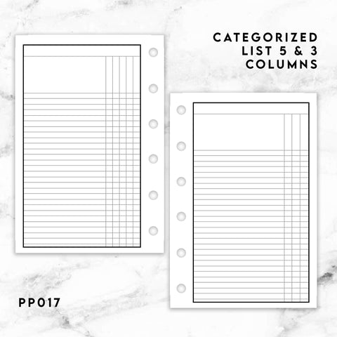 PP033 | WEEK ON 2 PAGES + MOOD TRACKER PLANNER PRINTABLE INSERT