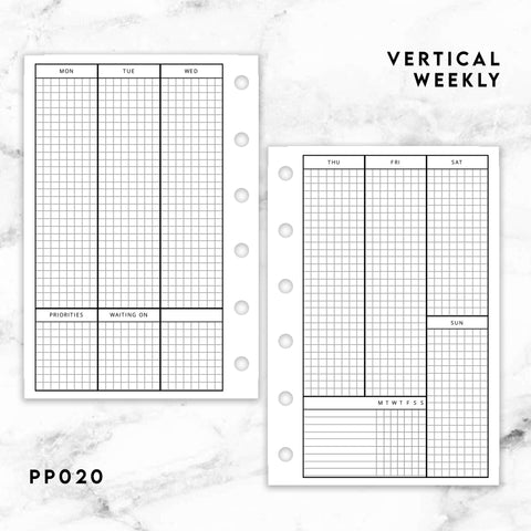 PP030 | MONTHLY, WEEKLY AND DAILY TRACKER PLANNER PRINTABLE INSERT