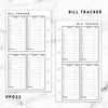 PP022 | BILLS TRACKER PLANNER PRINTABLE INSERT