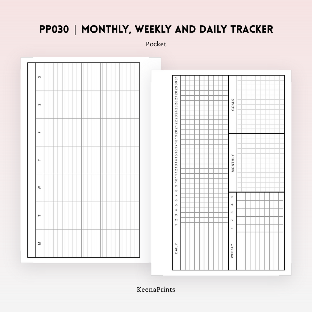 Monthly Budget Tracker (A5 size) PDF Printable (A5-47) – DearPlannerLife
