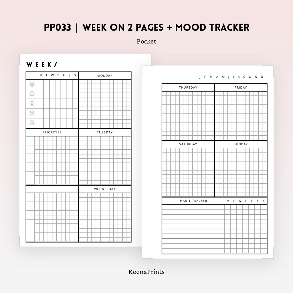 Buy PP028 Hobonichi Weeks V2 Inspired Week on 2 Pages for Personal