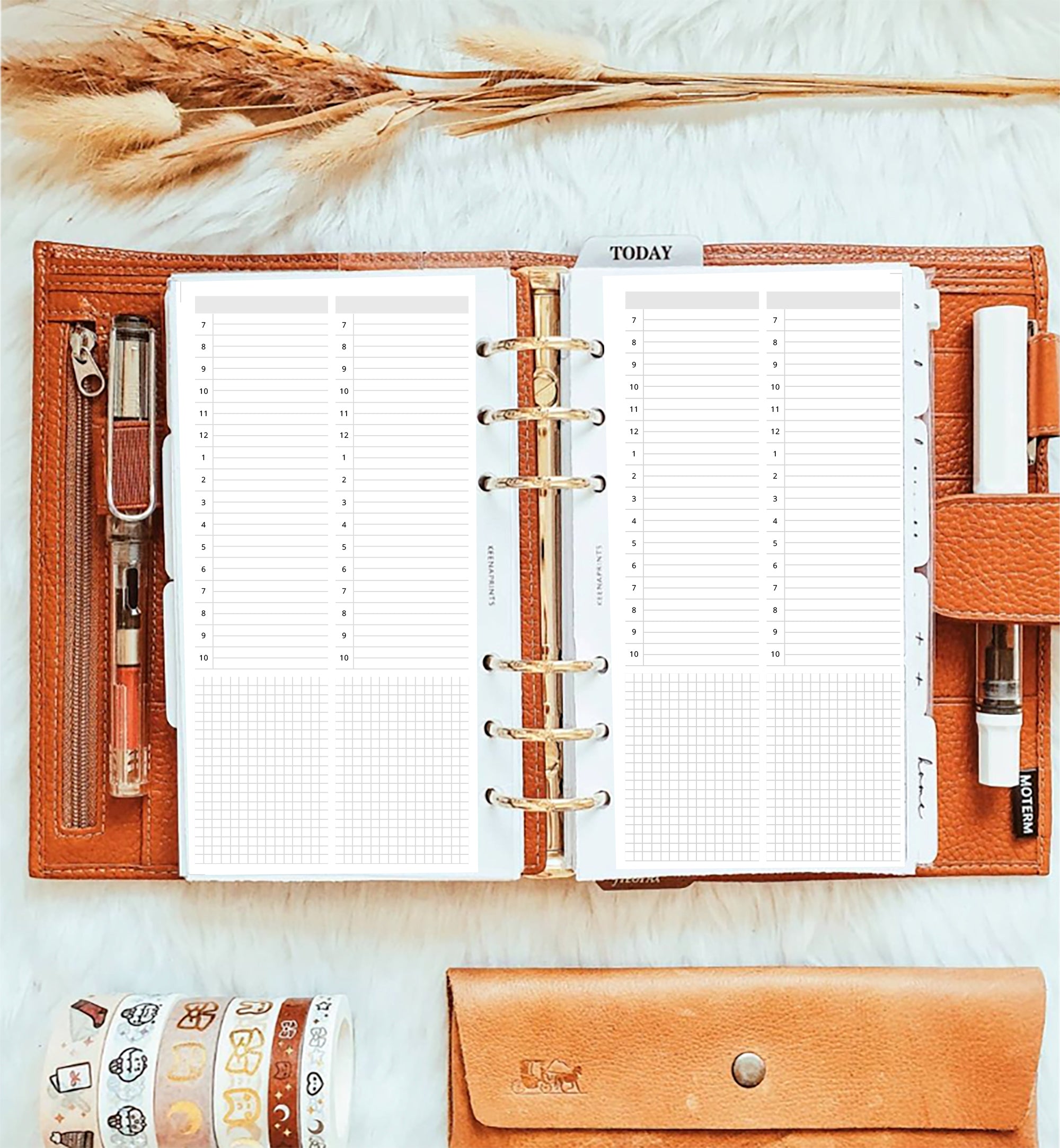 PP048 | WEEK ON 4 PAGES PLANNER PRINTABLE INSERT – KeenaPrints