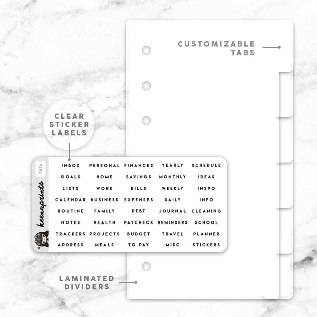 WHITE CUSTOMIZABLE SIDE LAMINATED DIVIDERS