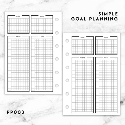 PP030 | MONTHLY, WEEKLY AND DAILY TRACKER PLANNER PRINTABLE INSERT
