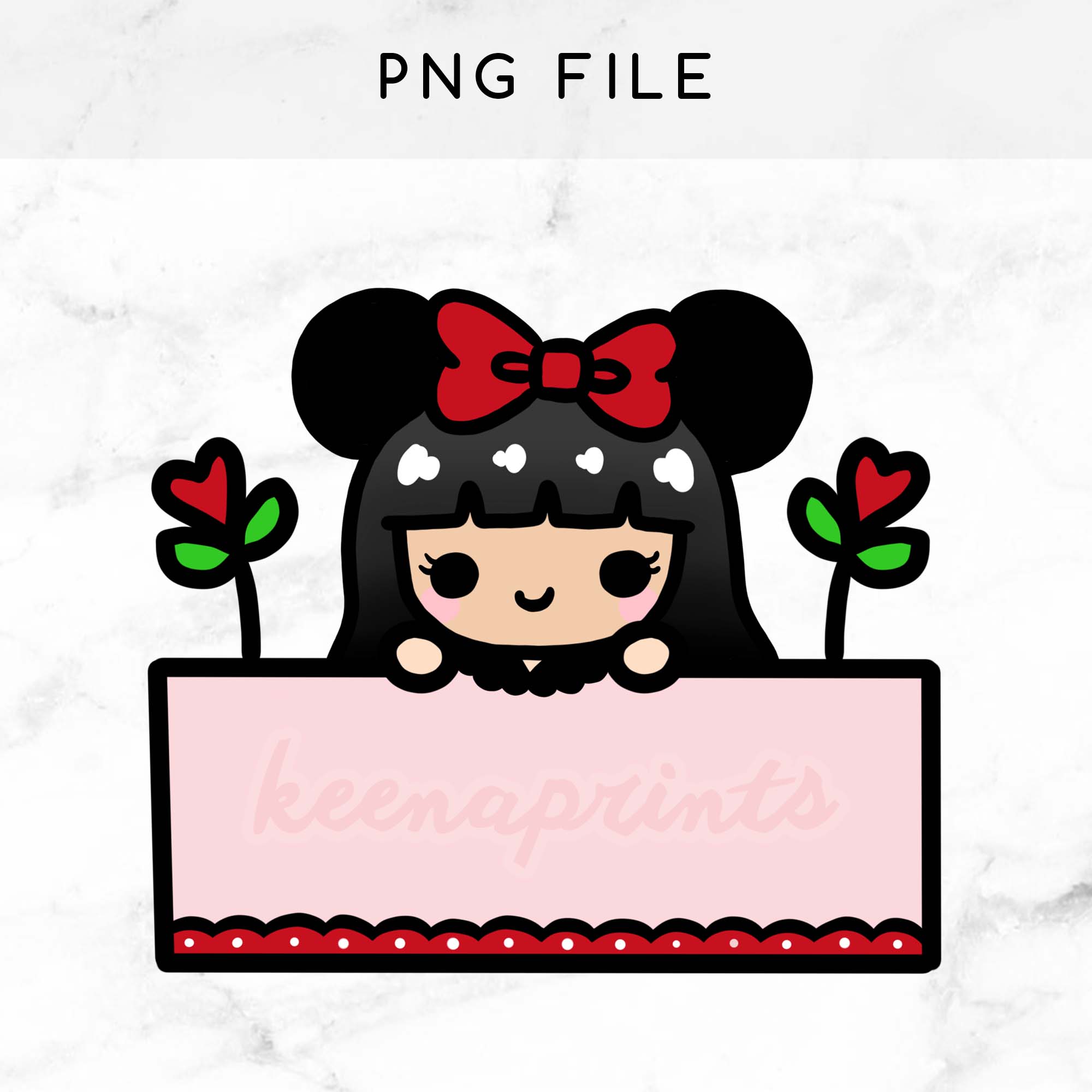 MINNIE EARS WEDNESDAY PRE-MADE CHIBI FREE PRINTABLE CLIP ART – KeenaPrints