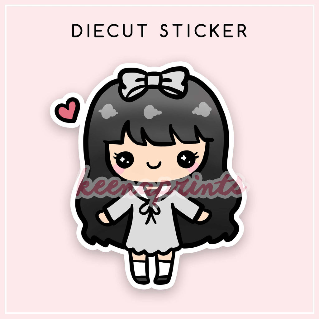 LOLA DIECUT STICKER - DC007 - KeenaPrints planner stickers bullet journal diary sticker emoji stationery kawaii cute creative planner