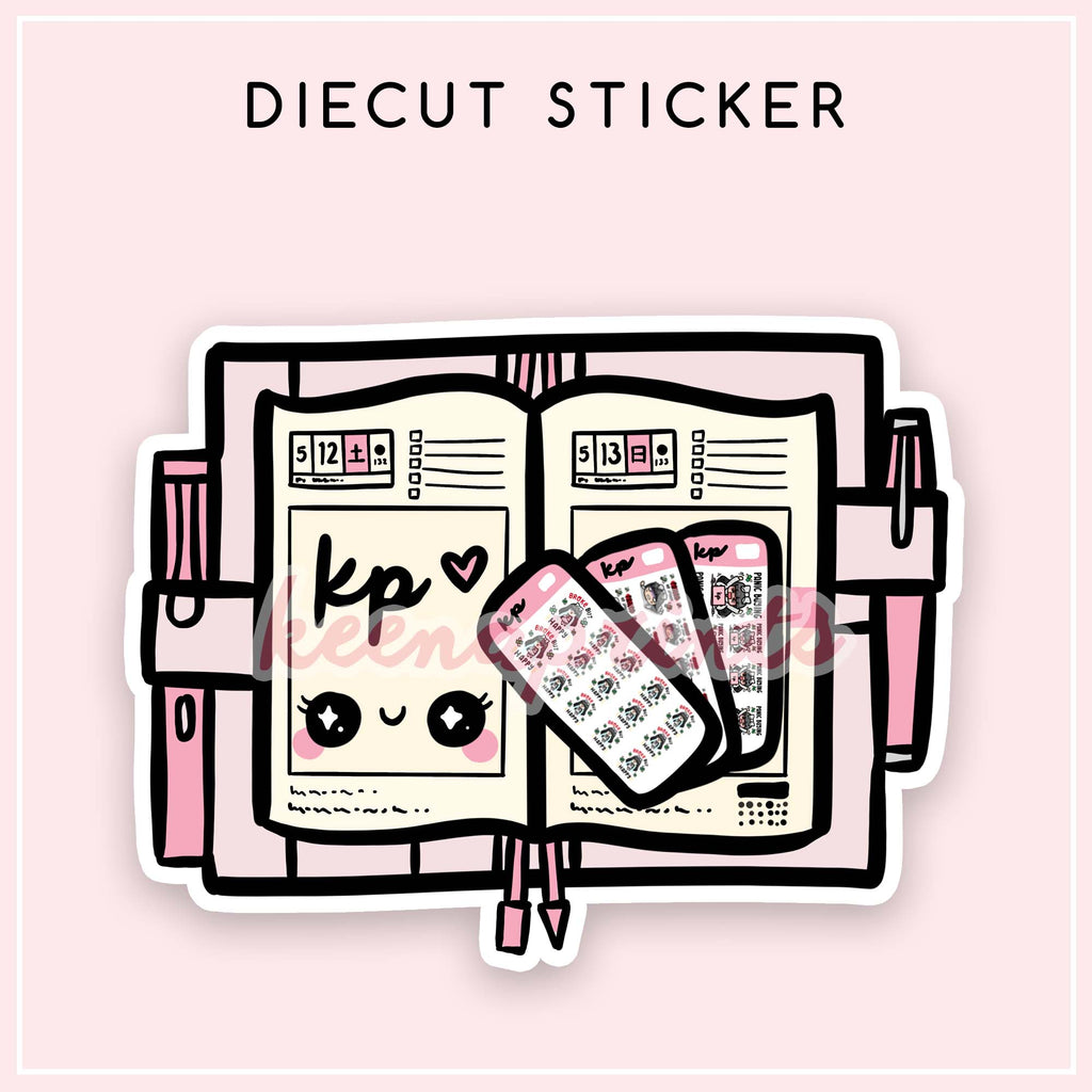 KP ESSENTIALS DIECUT STICKER - DC011 - KeenaPrints planner stickers bullet journal diary sticker emoji stationery kawaii cute creative planner