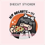 PIZZA LOLA DIECUT STICKER - DC022 - KeenaPrints planner stickers bullet journal diary sticker emoji stationery kawaii cute creative planner