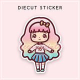 SWEET LOLITA DIECUT STICKER - DC009 - KeenaPrints planner stickers bullet journal diary sticker emoji stationery kawaii cute creative planner