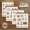 COZY HOMEBODY DECO CLEAR STICKERS - COZY002