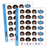 KAWAIIMOJIS V3 CHIBI STICKERS DAILY Z052 - SET OF 24 - KeenaPrints planner stickers bullet journal diary sticker emoji stationery kawaii cute creative planner