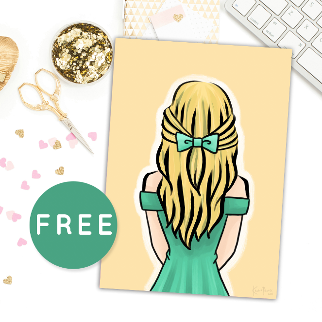 LOVELY GIRL V3 FREE PRINTABLE [A5 SIZE] – KeenaPrints for Free Printable Happy Planner Dashboard