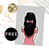 LOVELY GIRL V4 FREE PRINTABLE [A5 SIZE] - KeenaPrints planner stickers bullet journal diary sticker emoji stationery kawaii cute creative planner