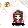 PRE-MADE CHIBI PLANNER GIRL KEENACHI PRINTABLE CLIP ART - KeenaPrints planner stickers bullet journal diary sticker emoji stationery kawaii cute creative planner
