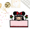MINNIE EARS WEDNESDAY PRE-MADE CHIBI PRINTABLE CLIP ART - KeenaPrints planner stickers bullet journal diary sticker emoji stationery kawaii cute creative planner
