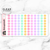PASTEL DOTS CLEAR STICKERS - T004 - KeenaPrints planner stickers bullet journal diary sticker emoji stationery kawaii cute creative planner
