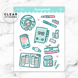 TEA TIME LOLITA DECO CLEAR STICKERS - Z097 - KeenaPrints planner stickers bullet journal diary sticker emoji stationery kawaii cute creative planner