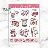 CHIC LOLITA DECO CLEAR STICKERS - Z099 - KeenaPrints planner stickers bullet journal diary sticker emoji stationery kawaii cute creative planner