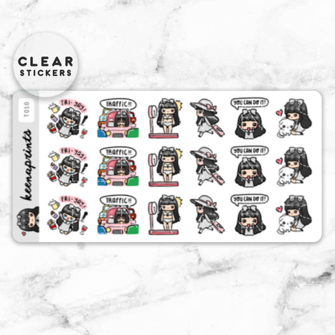 LOLA SAMPLER 19 CLEAR STICKERS - T045