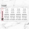ESSENTIALS LABEL CLEAR STICKERS - T013 - KeenaPrints planner stickers bullet journal diary sticker emoji stationery kawaii cute creative planner