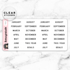 MONTHS LABEL CLEAR STICKERS - T014 - KeenaPrints planner stickers bullet journal diary sticker emoji stationery kawaii cute creative planner