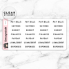 FINANCE LABEL CLEAR STICKERS - T015 - KeenaPrints planner stickers bullet journal diary sticker emoji stationery kawaii cute creative planner
