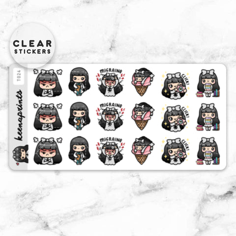 LOLA SAMPLER 6 CLEAR STICKERS - T022