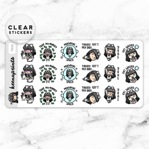 LOLA SAMPLER 8 CLEAR STICKERS - T024