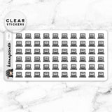 LAPTOP WORK CLEAR STICKERS - T047