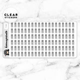 ESSENTIAL OIL BOTTLE CLEAR STICKERS - T105