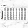 ESSENTIAL OIL DROPS CLEAR STICKERS - T107