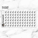 PUSH PIN CLEAR STICKERS - T121