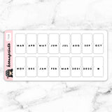 SPRING MONTHS TABS STICKERS CLEAR STICKERS - T126