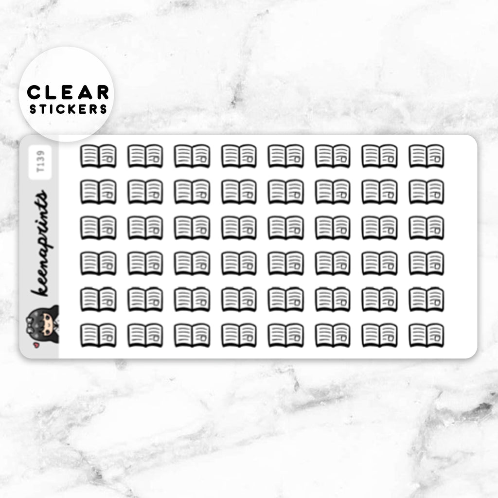 BOOK CLEAR STICKERS - T139