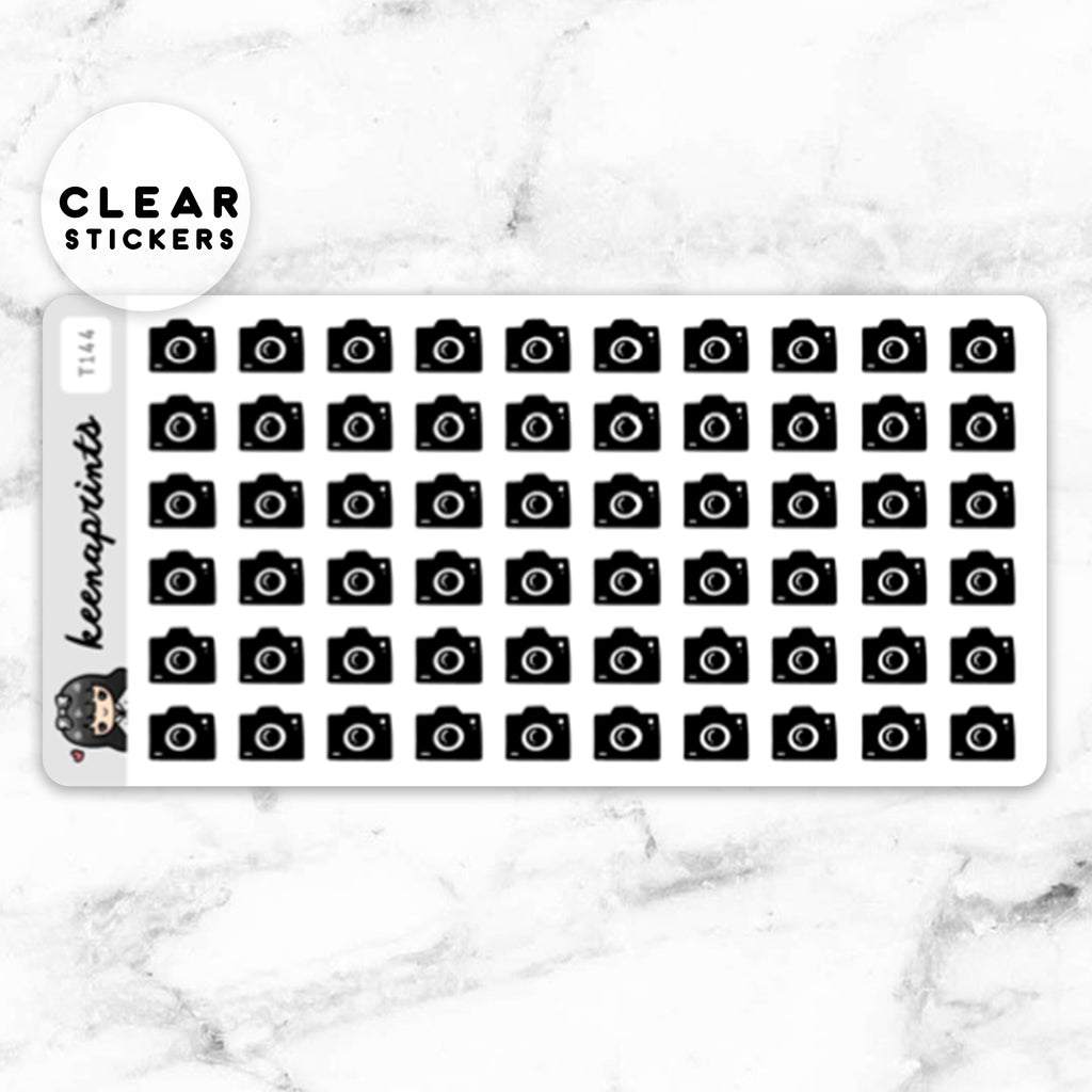 CAMERA CLEAR STICKERS - T144