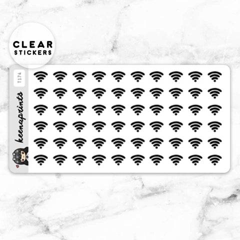PAINT BRUSH CLEAR STICKERS - T198