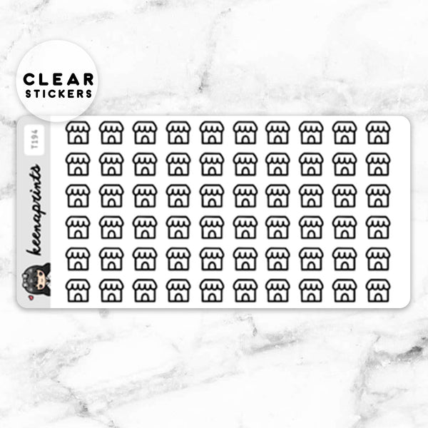 SHOP CLEAR STICKERS - T194