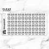 ALARM CLOCK CLEAR STICKERS - T196