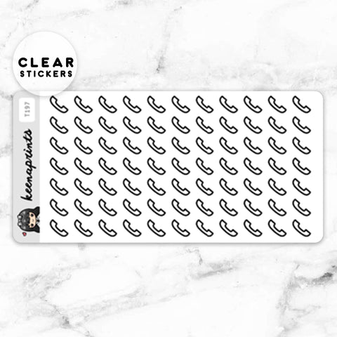 WASHI CLEAR STICKERS - T205