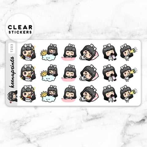 LOLA SAMPLER CLEAR STICKERS - T202