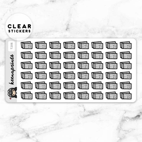 SAVINGS CHALLENGE BUDGETING CASH ENVELOPE CLEAR STICKERS FUNCTIONAL | T224