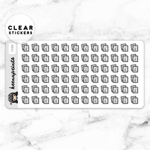 PAGE FLAGS CLEAR STICKERS - T210