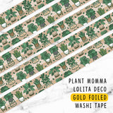 PLANT MOMMA LOLITA DECO GOLD FOILED WASHI TAPE - WT065